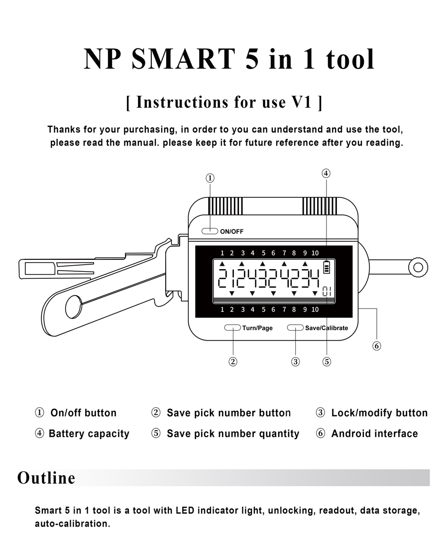 NP Tools HU66V.3 Smart decoder 5 in 1 Tool-14