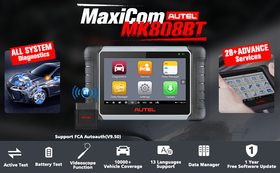 Autel MaxiCOM MK808BT Support FCA AutoAuth