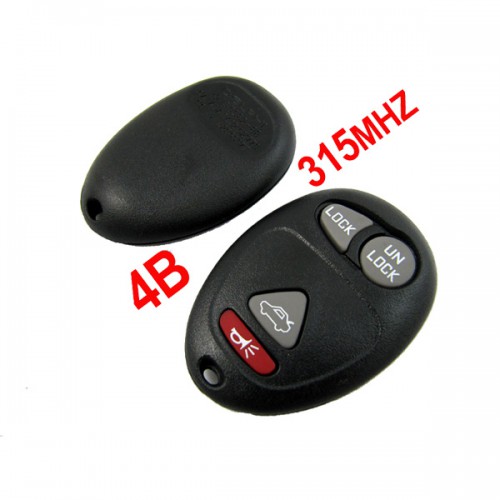 315MHZ Remote Key For Buick Regal 4 Buttons Made in China