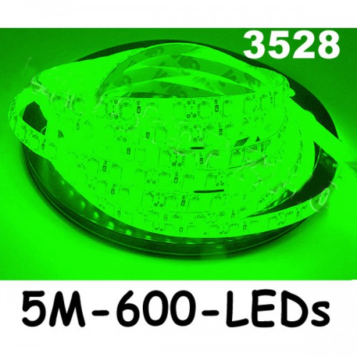 New 5M Car Green 3528 SMD LED Waterproof Strip 12V 600 LEDs