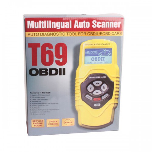 QUICKLYNKS OBDII Auto Vehicle Scanner Diagnostic Tool T69 (multilingual,updatable)