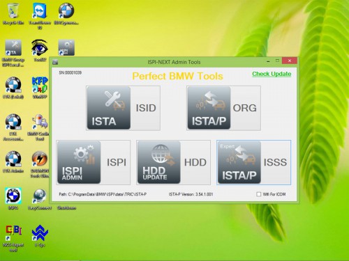 Perfect 2015.1 BMW ICOM ISTA-D 3.46.30 ISTA-P 3.54.1.001 with 256GB SSD Support Win8 English Germany Russian