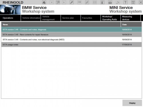 Perfect 2015.1 BMW ICOM ISTA-D 3.46.30 ISTA-P 3.54.1.001 Support Win8 256GB SSD Multi-languages