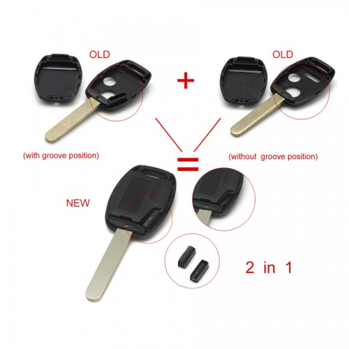 Remote key shell 3+1 button for Honda (with paper sticker) 5Pcs/lot