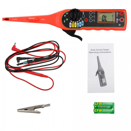 Line/Electricity Detector and Lighting 3 in 1 Auto Repair Tool(Red) with battery