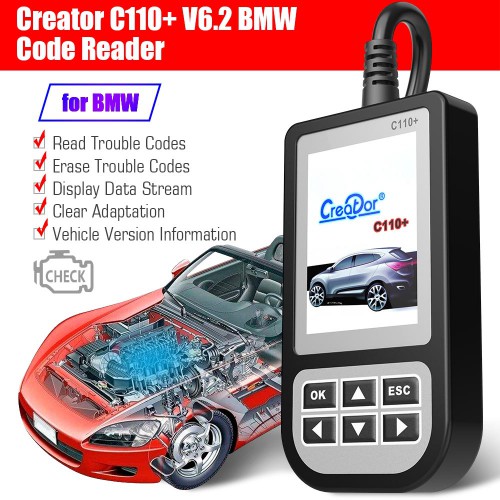 100% Original Creator C110+ V6.2 Code Reader for BMW
