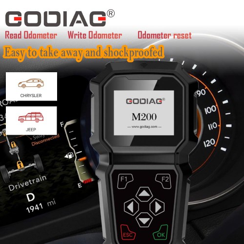 GoDiag M200 CHRYSLER/ JEEP Hand-held OBDII Odometer Adjustment Professional Tool