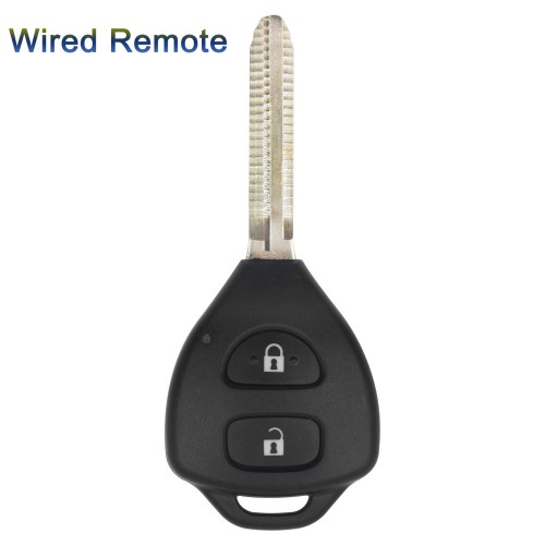 XHORSE XKTO05EN Wired Universal Remote Key Toyota Style Flat 2 Buttons for VVDI VVDI2 Key Tool English Version