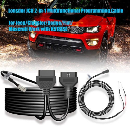 Lonsdor JCD 2-in-1 Multifunctional Programming Cable for Chrysler Fiat Maserati Work With K518ISE K518S ( Choose SF251-C)