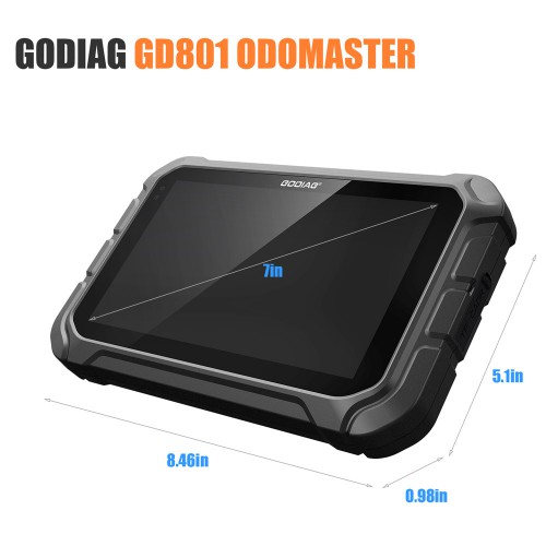 GODIAG GD801 ODOMASTER OBDII Odometer Adjustment Mileage Correction Tool Free Update Online Get Free FCA 12+8 Adapter