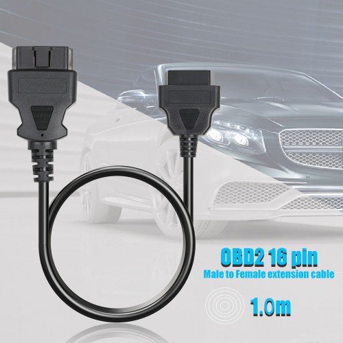 EasyDiag OBD2 16 pin Male to Female extension cable extent pins 1.0M
