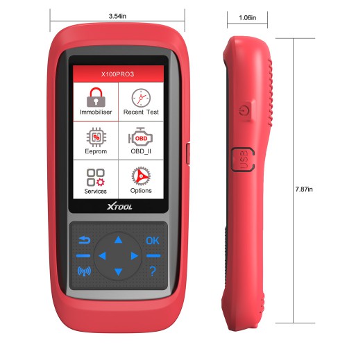 Xtool X100 Pro3 Car Key Programmer Support EEPROM & 7 Special Reset Functions Free Update Lifetime