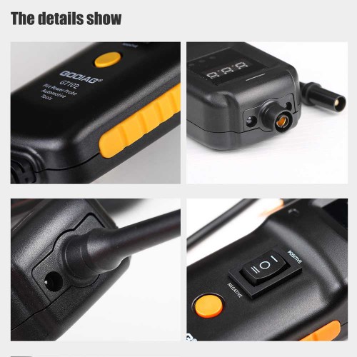 GODIAG GT102 PIRT Circuit Tester Power Probe + Car Power Line Fault Finding + Fuel Injector Cleaning and Testing + Relay Testing Car Diagnostic Tool