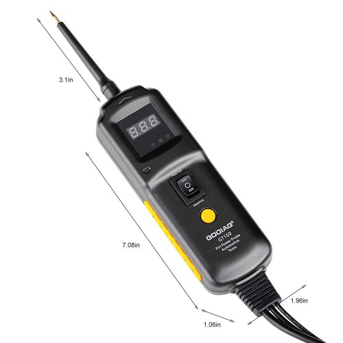 GODIAG GT102 PIRT Circuit Tester Power Probe + Car Power Line Fault Finding + Fuel Injector Cleaning and Testing + Relay Testing Car Diagnostic Tool
