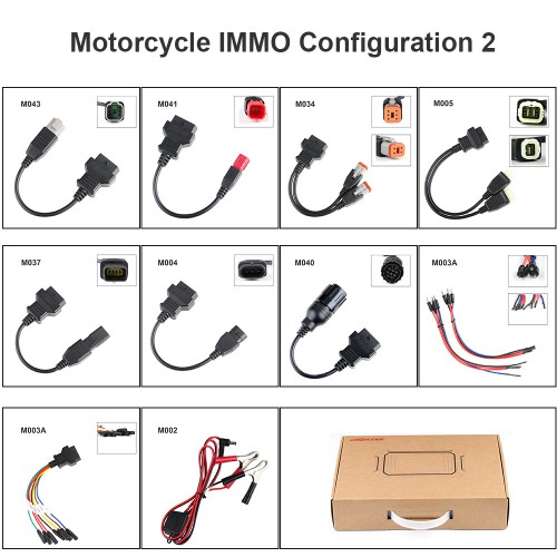 OBDSTAR MOTO IMMO Kits Motorcycles Basic Adapters Configuration 2 for X300 DP Plus, X300 Pro4