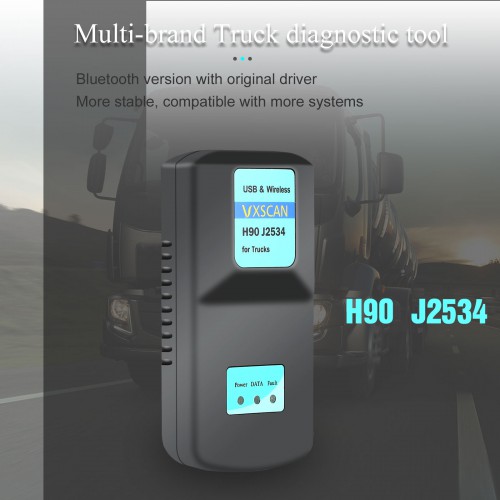 VXSCAN H90 J2534 Diesel Truck Diagnose Bluetooth Version Interface with Cummins INSITE 8.5 Software Same Function as NEXIQ