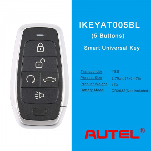 AUTEL IKEYAT005BL Independent 5 Buttons Universal Smart Key