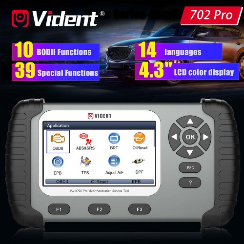 VIDENT iAuto702Pro iAuto 702Pro Multi-application Service Tool with 31 Special Functions 3 Years Free Update