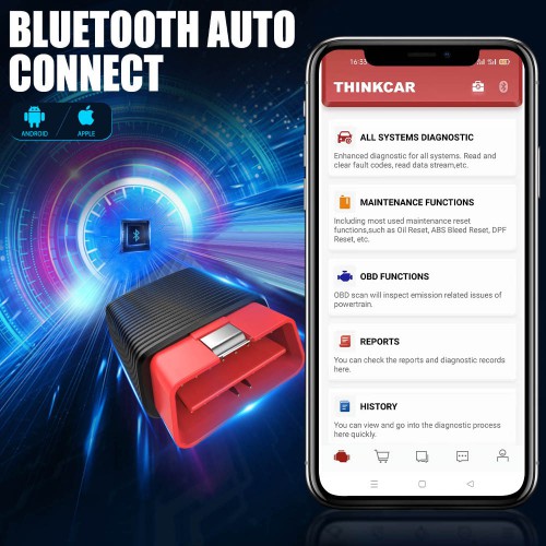 Thinkcar2 ThinkCar 2 (THINKDRIVER) Full System Diagnosis OBD Bluetooth Code Reader Get free 3 Vin and 2 Reset