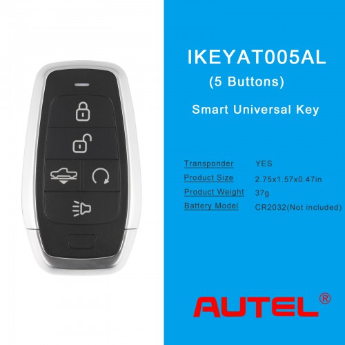 AUTEL IKEYAT005AL Independent 5 Buttons Smart Universal Key