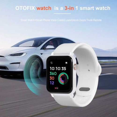OTOFIX Watch Smart Key Watch Without VCI 3-in-1 Wearable Device Smart Key+ Smart Watch+ Smart Phone Voice Control Lock/Unlock Doors Trunk Remote