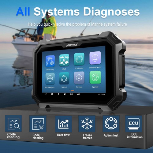 2024 OBDSTAR D800 Full Configuration B Intelligent Diagnostic Scanner for Marine (Jet Ski/ Outboard/ Inboard/ Generator)