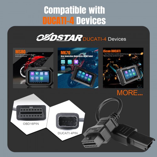 OBDSTAR MK70 OBD Mileage Correction Optional Package (License and Cable for BRP & Ducati)
