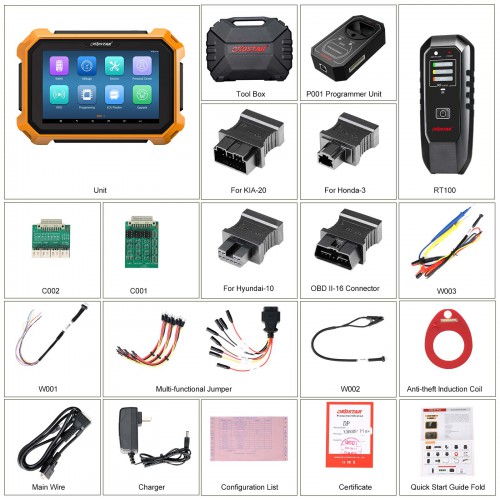 OBDSTAR X300 DP Plus C Package Full Configuration Support Airbag Reset Get Free Key Simulator, FCA 12+8 Adapter and NISSAN-40 BCM Cable