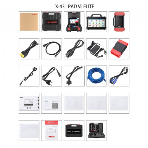 Launch X431 PAD VII Elite Scanner With X431 XPROG3 GIII Key Programmer and IMMO Programmer MCU3 Kit
