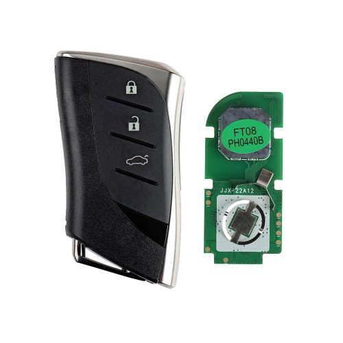 Lonsdor FT08 PH0440B 312/314Mhz Toyota Smart Key PCB With 3 Buttons Key Shell