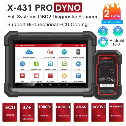 2024 New LAUNCH X431 PRO DYNO OEM All System Diagnostic Scanner Support Bi-directional, ECU Coding, 37+ Services, CANFD&DOIP, AutoAuth for FCA SGW