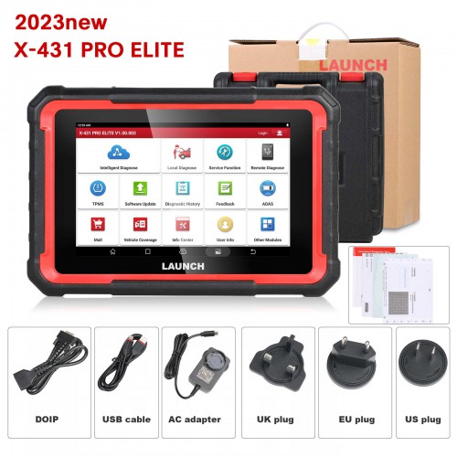2024 Launch X431 PRO ELITE OBD2 Diagnostic Scanner with Bidirectional, CANFD DOIP, ECU Coding, 32+ Resets, Autoauth FCA SGW, Same Function as X431 V