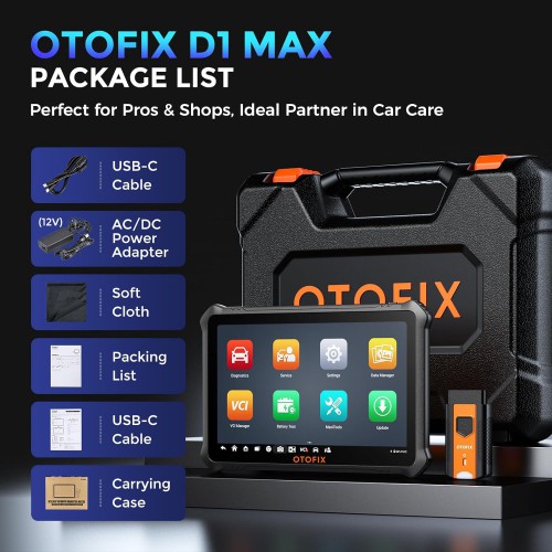 2024 OTOFIX D1 MAX Scan Tool Bi-Directional Scanner ECU Coding, Full System Diagnostic, 40+ Services, Key Programming, CAN FD & DoIP, WIFI Bluebooth