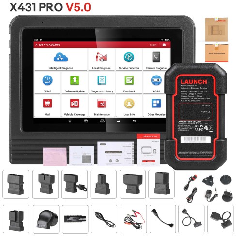 2024 LAUNCH X431 V (V5.0) Bluetooth Bi-Directional Scanner Full System Diagnostic Tool with Online Coding, 37+ Service, Key Programming