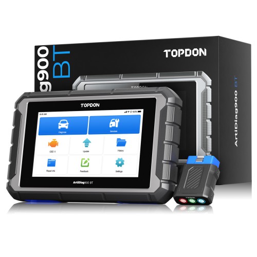 2024 TOPDON ArtiDiag900 BT AD900BT Bidirectional Diagnostic Scan Tool OBD2 Scanner With Bluetooth VCI, All System, ECU Coding, 28+ Service, AutoVIN