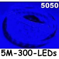 New 5M Car Blue 5050 SMD LED Waterproof Flexible Strip 12V 300 LEDs