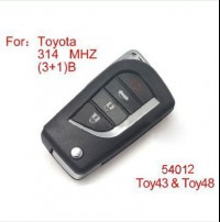 modified remote key 4buttons 314MHZ for Toyota (not including the chip)