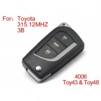 modified key 3 buttons 315MHZ for Toyota (without chip)