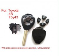 Remote Key Shell 4 Button (without sticker) for Toyota 10 Pcs/lot