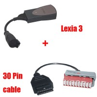 Lexia-3 Diagnostic For Citroen/Peugeot Plus Lexia-3 30 pin cable (square interface)