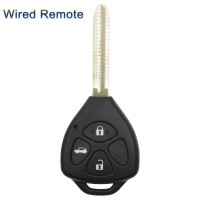 XHORSE XKTO03EN Wired Universal Remote Key Toyota Style 3 Buttons ( English Version) 5pcs/ lot