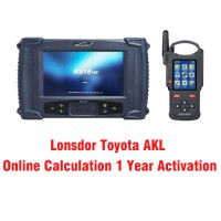 Lonsdor Toyota AKL License Online Calculation 1 Year Activation for K518ISE/ K518S/ KH100+ Support Latest Toyota & Lexus All Key Lost and Add Key