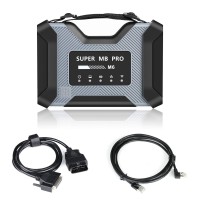 [EU Ship No Tax] SUPER MB PRO M6 DOIP Wireless Star Diagnosis Tool for Mercedes Benz with LAN & OBD2 Cable Support Car Truck Bus MPV
