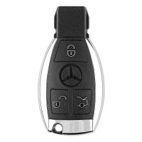5pcs Mercedes Benz Smart Key Shell 3 Buttons With Single Battery & Logo