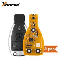 5pcs Xhorse VVDI BE Key Pro Yellow Color MB Key with Key Shell 3 Button for Mercedes Benz