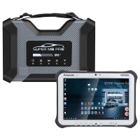 2023 Super MB Pro M6+ DOIP Mercedes Benz Diagnostic Tool With V2023.9 MB Software SSD and Second Hand Panasonic FZ-G1 Tablet Replaces MB SD C4