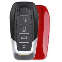 5pcs XHORSE XKFEF2EN Ferrari Type Universal Remote Key Wired Folding Key 4 Buttons Bright Red