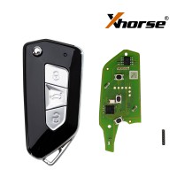 XHORSE XKGA82EN Electroplated Matte Buttons Wired Remote Universal Smart Key