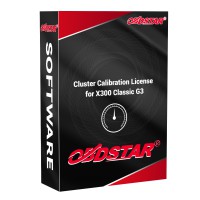 OBDSTAR Cluster Calibration Mileage Correction Odometer Adjustment License for X300 Classic G3