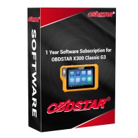 One Year Subscription for OBDSTAR X300 Classic G3